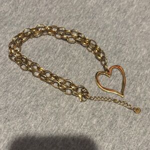 Chansutt Gold Heart Link Necklace - Women's Jewelry